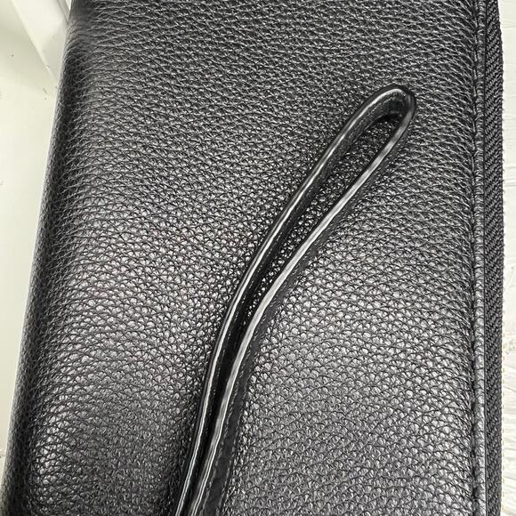 THE MARC JACOBS New Q Wingman Wallet Wristlet Black Leather - Picture 9 of 12